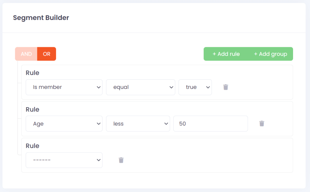 Data Talks CDP, the OR statement in the tool 