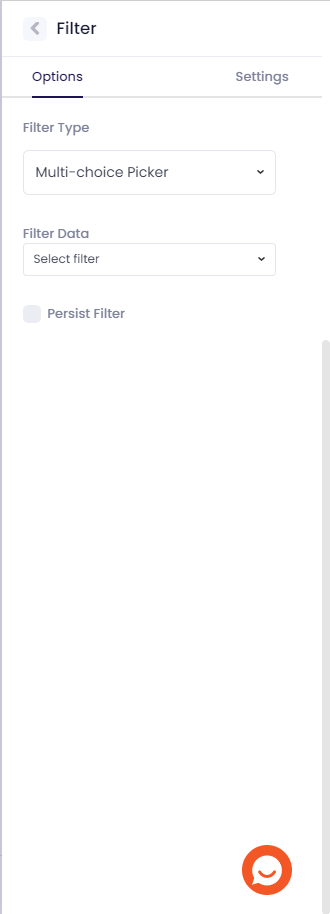 Analytics Frameworks Data Talks, creating a filter