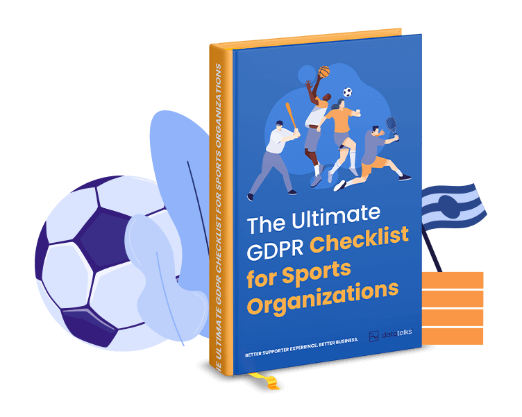 3D illustration of a book about the ultimate GDPR checklist for sports organizations