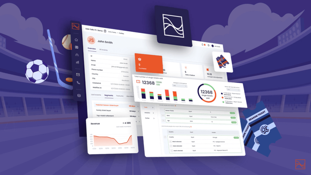 Data Talks Sports CDP Analytics 3D dashboard