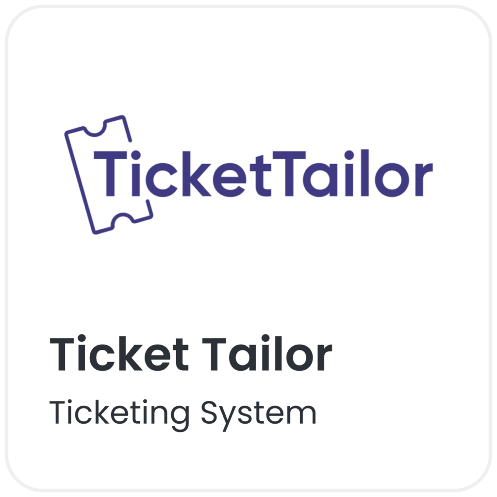 Ticket Tailor logo, ticketing system
