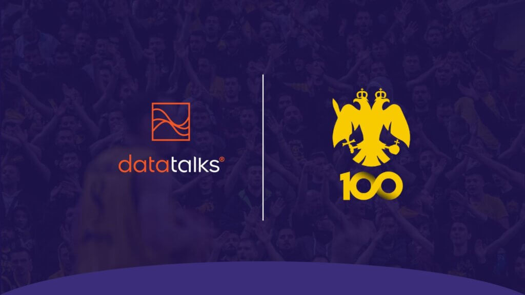 Logos of Data Talks and AEK Basketballl
