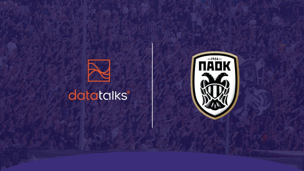 The visual shows logos of Data Talks and PAOK FC